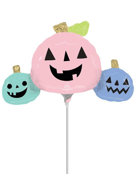 Globo de calabaza de Halloween con anagrama pastel de 14 pulgadas (se requiere sellado térmico)