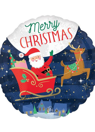 18in Anagram Starry Night Merry Christmas Balloon