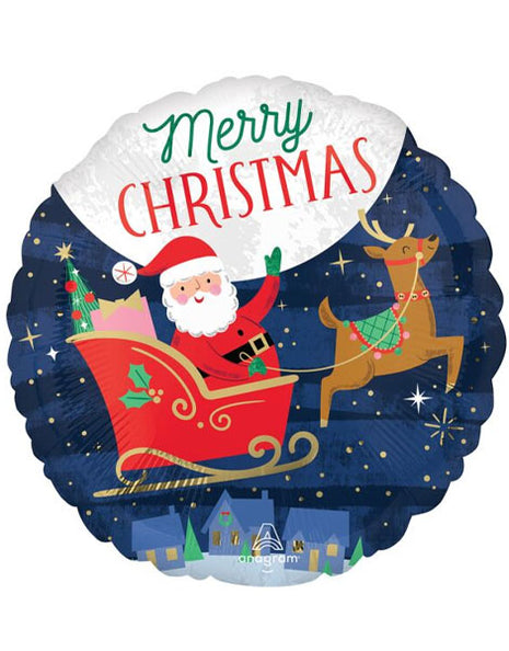 18in Anagram Starry Night Merry Christmas Balloon