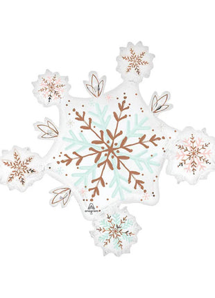 32in Anagram Satin Winter Wonderland Snowflake Balloon - Joker Party Supply