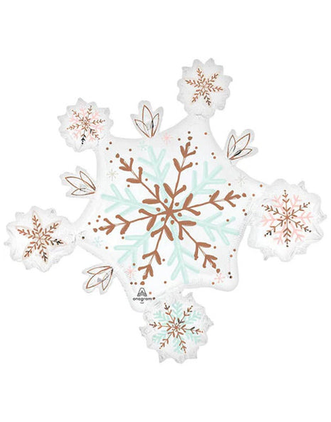 32in Anagram Satin Winter Wonderland Snowflake Balloon - Joker Party Supply