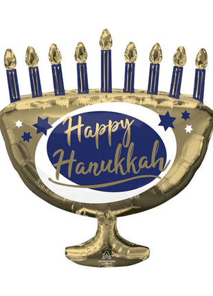 29in Anagram Happy Hanukkah Elegant Menorah Balloon