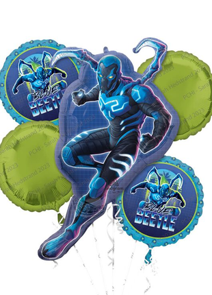 Anagram Blue Beetle Bouquet Balloons 5pc - Joker Party Supply