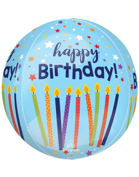 16in Anagram Satin Happy Birthday Celebrate Orbz Balloon