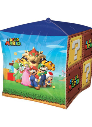 Globo Cubez de Mario Bros. con anagrama de 16 pulgadas