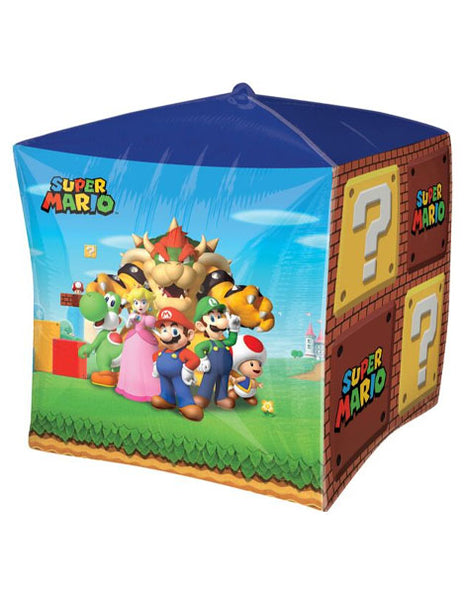 Globo Cubez de Mario Bros. con anagrama de 16 pulgadas