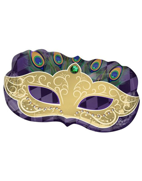 30in Anagram Night in Disguise Mardi Gras Mask Balloon - Joker Party Supply
