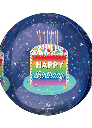Globo de cumpleaños con anagrama de arcoíris de 16 pulgadas