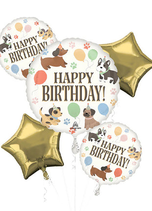 Anagram Pawsome Party Bouquet Balloons 5pc - Joker Party Supply