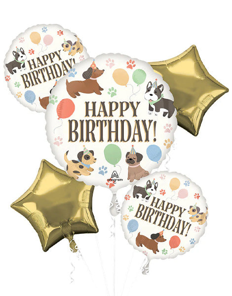 Anagram Pawsome Party Bouquet Balloons 5pc - Joker Party Supply