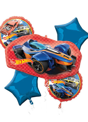 Globos de ramo de Hot Wheels con anagrama (5 unidades)