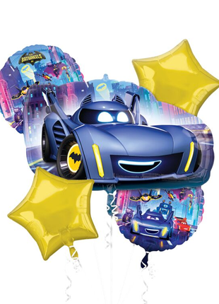Anagram Batwheels Bouquet Balloons 5pc - Joker Party Supply