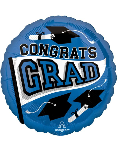 18in Anagram School Color Be Ture To Your School Blue Balloon