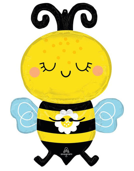 Globo de abeja feliz con anagrama de 32 pulgadas