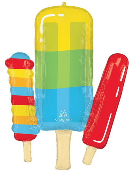34in Anagram Pool Party Popsicle Balloon - Joker Party Supply