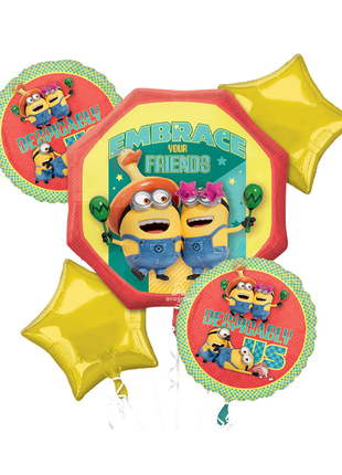 Anagram Despicable Me 4 Bouquet Balloons 5pc - Joker Party Supply