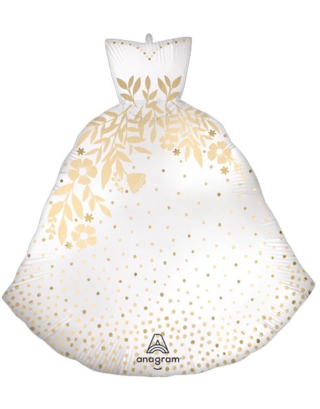 29in Anagram Wedding Dress Let's Toast Balloon - Joker Party Supply