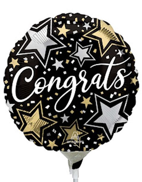 9in Anagram Congrats Stars Balloon