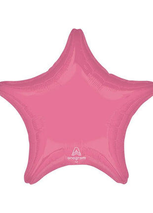 18in Anagram Solid Vibrant Pink Star Balloon