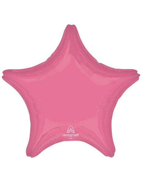 18in Anagram Solid Vibrant Pink Star Balloon