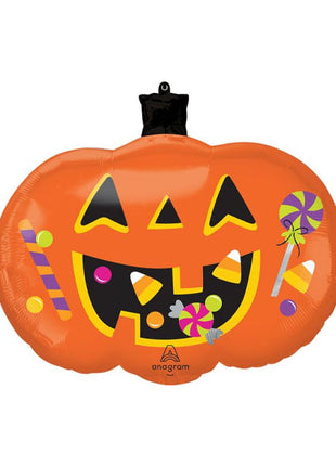 Globo de calabaza de 24 pulgadas con anagrama de truco o trato