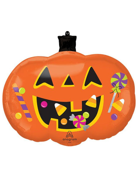 Globo de calabaza de 24 pulgadas con anagrama de truco o trato