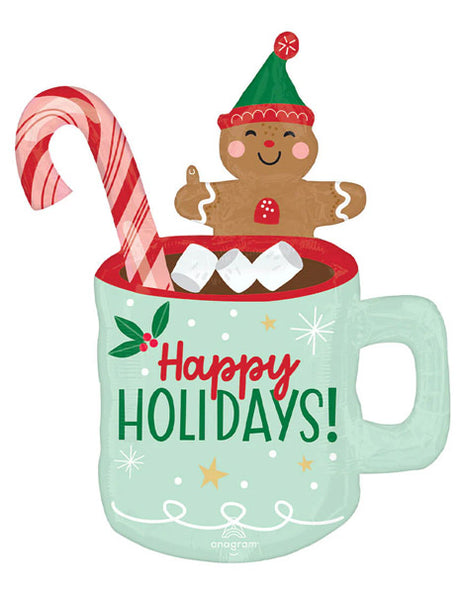 31in Anagram Christmas Mug Balloon - Joker Party Supply