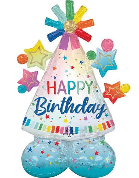 36in Anagram Airloonz Junior Happy Birthday Hat Balloon - Joker Party Supply