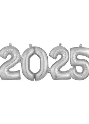 23in Anagram Air-Filled Silver 2025 Balloon - Joker Party Supply