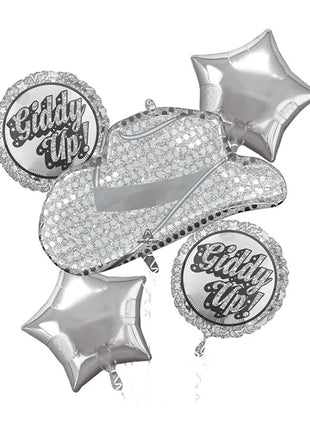 Anagram Disco Western Bouquet Balloons 5pc - Joker Party Supply