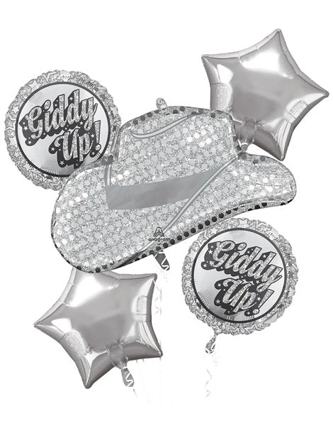 Anagram Disco Western Bouquet Balloons 5pc - Joker Party Supply