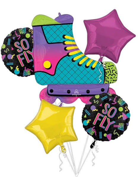 Anagram 90s Party Bouquet Balloons 5pc - Joker Party Supply