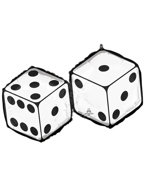 30in Anagram Feeling Lucky Dices Balloon - Joker Party Supply