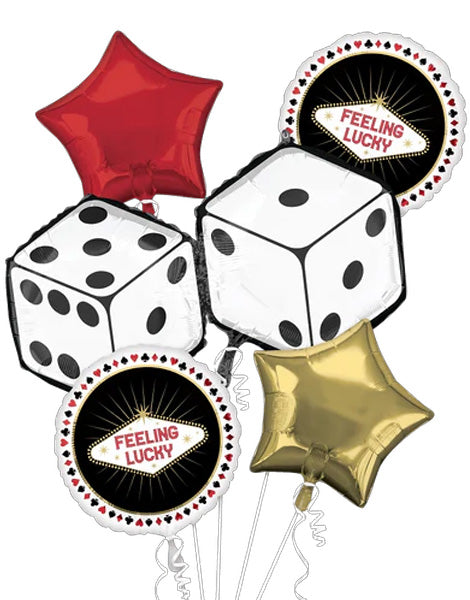 Anagram Feeling Lucky Bouquet Balloons 5pc - Joker Party Supply