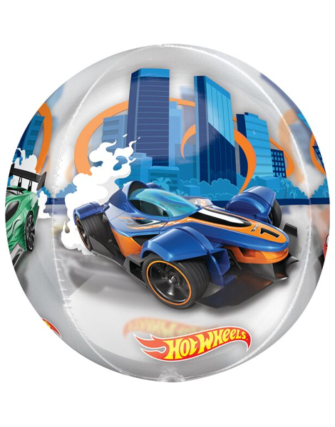 16in Anagram See-Thru Hot Wheels Orbz Balloon - Joker Party Supply