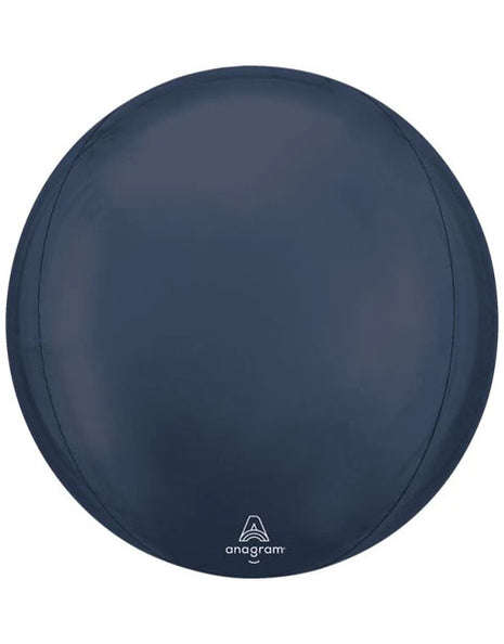 16in Anagram Satin True Navy Orbz Balloon - Joker Party Supply