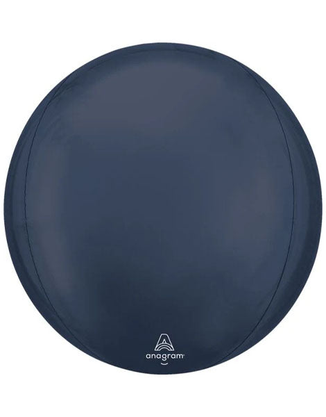 16in Anagram Satin True Navy Orbz Balloon - Joker Party Supply