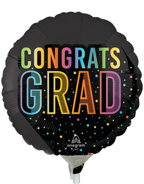 4in Anagram Satin Cosmic Future Grad Balloon