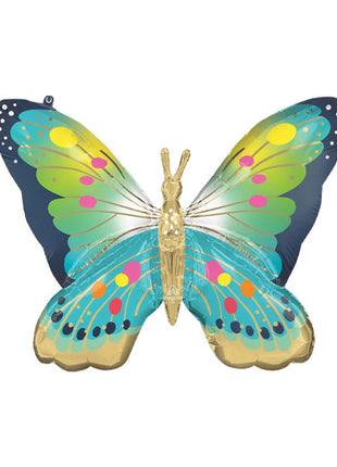 30in Anagram Vibrant Blur Satin Butterfly Balloon