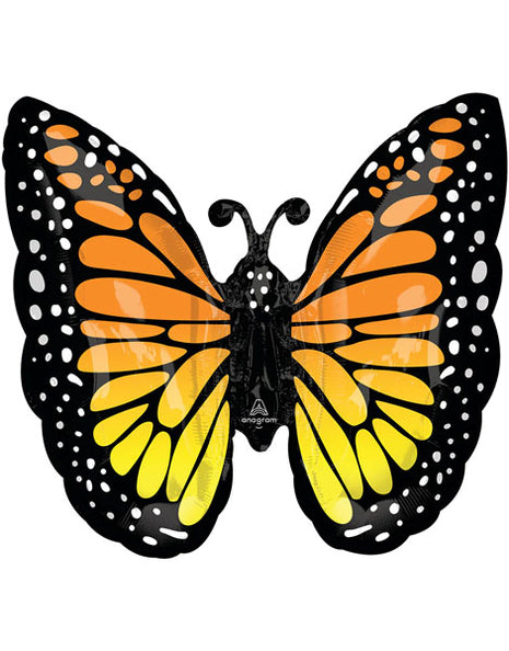 Globo de mariposa monarca con anagrama de 25 pulgadas