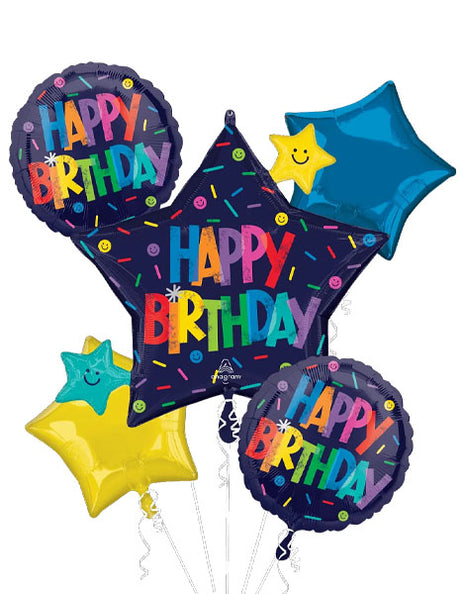 Ramo de cumpleaños con anagramas llamativos (5 piezas)