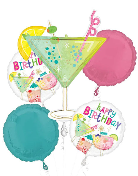Anagram Cocktail Surprise Birthday Bouquet 5pc