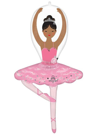 Globo de bailarina con anagrama de 43 pulgadas (DT)