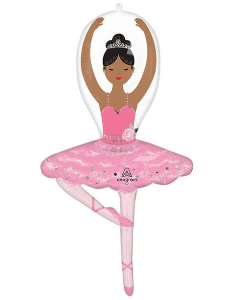 Globo de bailarina con anagrama de 43 pulgadas (DT)