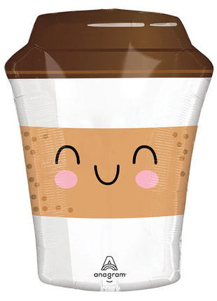 Globo de café para llevar Sippy Friends de 21 pulgadas con anagrama