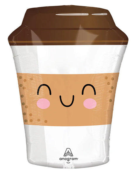 Globo de café para llevar Sippy Friends de 21 pulgadas con anagrama
