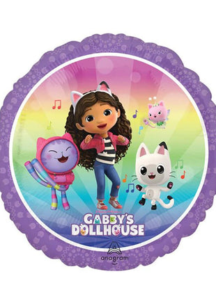 Globo de la casa de muñecas de Gabby con anagrama de 18 pulgadas