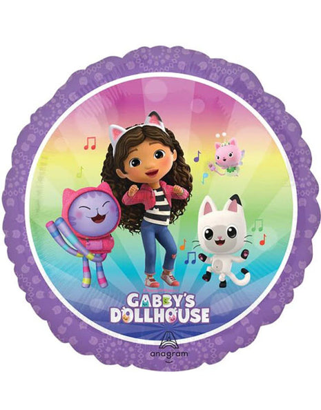 Globo de la casa de muñecas de Gabby con anagrama de 18 pulgadas