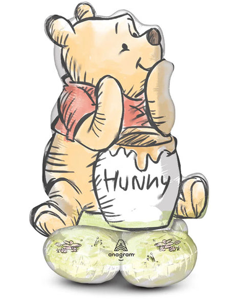 Globo Airloonz de Winnie the Pooh Junior con anagrama de 36 pulgadas lleno de aire