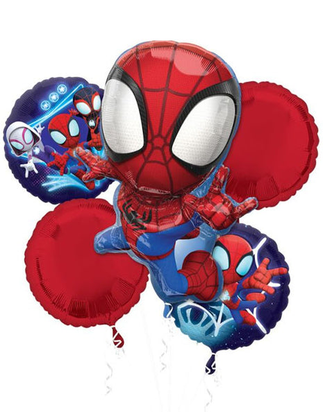 Ramo de globos con anagrama de Spidey y sus increíbles amigos (5 unidades)